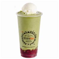 Matcha Red Bean Ice Blended With Ice Cream · Red bean mixed with Matcha, added with ice cream for more sweetness and a creamy taste.