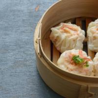 Shrimp Shumai · Steamed shrimp dumplings.