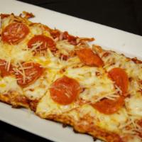 Classic Flat Bread · Marinara and pepperoni finished with our four-cheese blend.