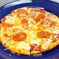 Kids Pepperoni Pizzita · Marinara and pepperoni finished with our four-cheese blend.