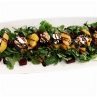 Roasted Beet · Goat cheese, oranges, walnuts, balsamic reduction.