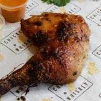 1/4 Chicken Dark · South American rotisserie chicken brined for 12 hours and slow cooked over wood charcoal to ...