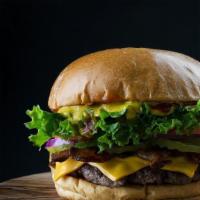 Pin Point Classic · All American classic burger with 1/3 lb beef patty, cheese, lettuce, tomato, onion, pickles,...