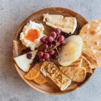 Table Cheese · chef's cheese pick, whipped ricotta & calabrian honey, d'affinois brie with fig jam, creamy ...
