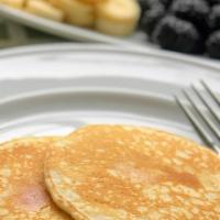 Pancake Soul Breakfast · Two Vegan pancakes, tofu scramble, fiesta potatoes, vegan bacon.