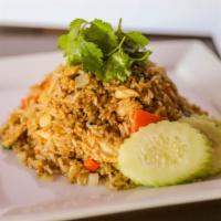 Thai Fried Rice · Stir-fried jasmine rice with tomato, carrot, onions, egg.
