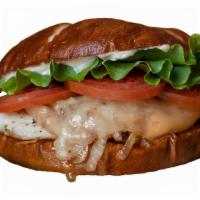 Dakota Grilled Chicken · Grilled Chicken Sandwich, Spicy grilled onions, aged cheddar, swiss, lettuce, tomato & mayo ...