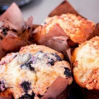 Assorted Muffins · Your choice:  Blueberry, Cinnamon, Chocolate Chips or Raisin