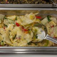 Vegetable Medley · Steamed cabbage, bell peppers and spinach.