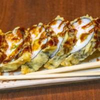 Las Vegas Roll · Vegan. Crab mix salmon avocado and cream cheese deep fried topped with eel sauce.