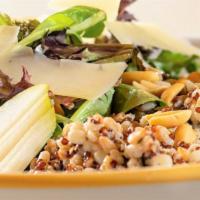 Astro Bowl · Red quinoa, farro, barley, fresh greens, red Anjou pears, manchego cheese, roasted peanuts, ...