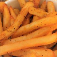 French Fries · Crispy fries, Palace spice.