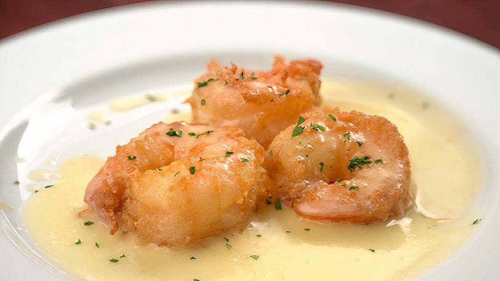 Shrimp Paesano (3) · 3 piece shrimp appetizer served with lemon butter garlic sauce