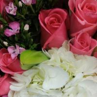 Pink Rose Variety Bouquet  · Bright Pink Roses & Oriental Lilies mixed with other elegant flowers for pops of color. Perf...