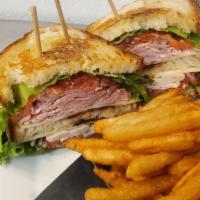 Sunny'S Club · Our take on a classic! Three slices of Grand Central Bakery's Como bread with smoked turkey,...