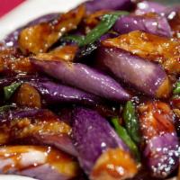 Eggplant In Garlic Sauce · Eggplant in a spicy garlic sauce. Spicy and veggie.
