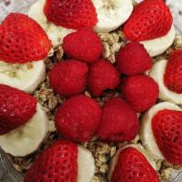 Chrysler House Bowl · Banana, peanut butter, strawberry, almond or coconut milk, topped with your choice of berrie...