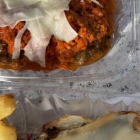 Jumbo Meatballs · house made meatballs with marinara, Parmesan cheese, & garlic bread