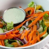 Fields & Ivy Salad · romaine / sprouts / carrot / tomato / cucumber / red onion / sunflower seeds