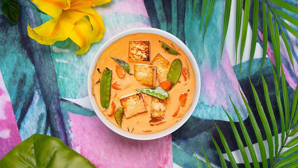 Panang Curry · Southern region red curry with coconut milk with your choice of tofu or vegetables.