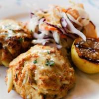 Single Crab Cake Entree · 100% jumbo lump crab meat blended with mayo, saltines and J.O. #1 spice. Available broiled o...