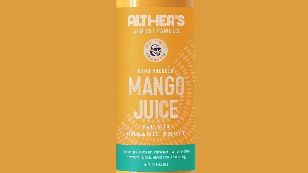 Mango Juice · Made with organic mango, ginger, lemon, raw honey, and sea moss. Mango juice nourishes your body with sufficient amounts of Vitamin C. The pectin and Vitamin C combine to facilitate the human body in lowering the serum cholesterol levels, especially Low-Density Lipoprotein. Mangoes are a powerhouse of vitamin C, beta carotene, potassium, iron, and many other nutrients.
16oz bottle or a gallon.
Hand-pressed.
BPA Free.