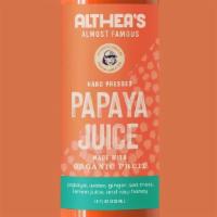 Papaya Juice · Made with organic papaya, ginger, lemon, raw honey, and sea moss. The papaya is a tropical f...