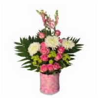 Big Vibes · This Rose Blossom Chicago Assortment Collection includes mixtures of pink roses, green mini ...