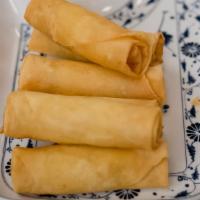 Spring Roll · Six pieces of spring roll.