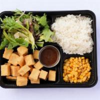 Crispy Tofu Entrée · Soft tofu lightly fried to golden brown, served with house blended soy sauce