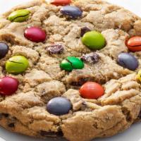 M&M · Our traditional chocolate chip cookie smothered in M&M candy bits!