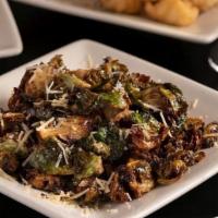 Fried Brussel Sprouts · Flash fried and tossed in house honey mustard topped with parmesan.