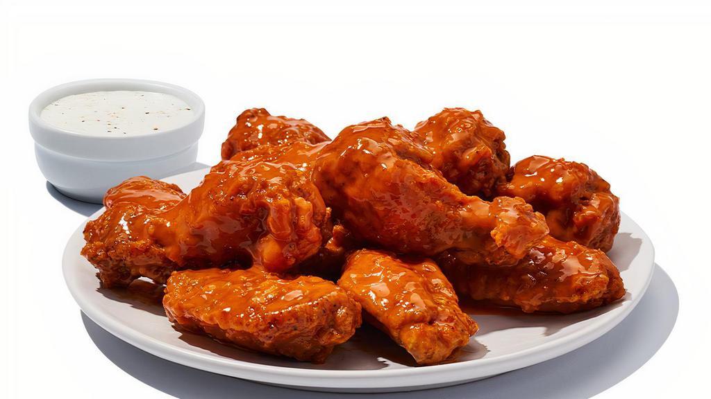 Bang Bang Wings · 10 piece party wings in our sweet and spicy signature sauce.