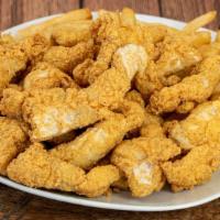 Catfish Nuggets · 1 Pound. Includes: Fries, Coleslaw & Sliced Bread.