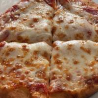 Kids' Pita Pizza · Mozzarella cheese and 1 pizza topping.