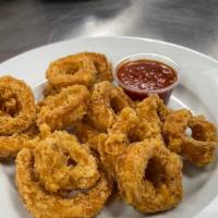 Calamari · Fresh Caught in the gulf of Mexico fried in a panko breading, 8oz portion