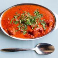 Lamb Tikka Masala · A creamy tomato sauce, blended with exotic herbs and spices.