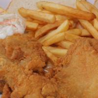 4 Pieces Mix Chicken, Fries Or Rice · fried chicken leg and thigh mix, served with fries or cajun rice and can soda