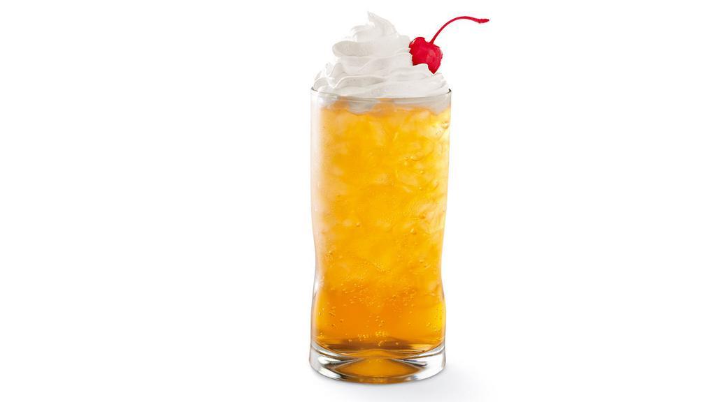Orange Cream Soda · Make your sweet dreams come true when you grab a spoon and mix the whipped cream in to our delicious blend of Sprite® and candied orange. 210 cal