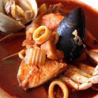 Sopa De Mariscos / Spicy Seafood Soup · 