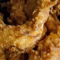 Chicken Tenders · Five strips of boneless chicken, lightly hand-battered in our special 