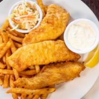 Fish & Chips · Icelandic cod lightly hand-battered in our 
