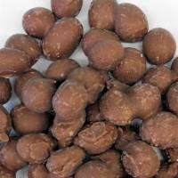 Milk Chocolate Covered Peanuts · Crunchy roasted whole peanuts double-dipped in rich milk chocolate. 

Milk chocolate, sugar,...