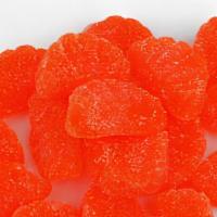 Orange Slices · Orange slices are sugar-coated, soft and chewy gumdrop type candies. 

Corn syrup, sugar, mo...