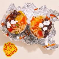 Bean Wham! Burrito · House burrito with Mexican rice, black beans, pico de gallo and salsa.