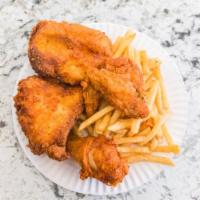 Fried Chicken With French Fries · 