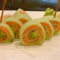 Naruto Style Roll · wrapped with cucumber and avocado inside.