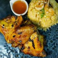 L-1 B.B.Q Chicken Lunch · Half our house special chicken with house sauce.  A choice of fried rice or steamed rice and...