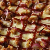 Bbq Chicken Pizza · Breaded Chicken, Red Onions, BBQ Sauce