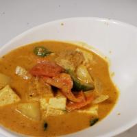 Pumpkin Curry · Coconut milk with red curry paste, onion, bell peppers and fresh basil.